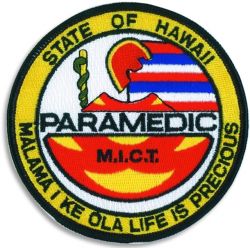 STATE OF HAWAII PARAMEDIC M.I.C.T. SHOULDER PATCH.